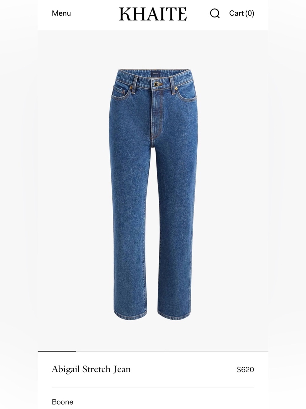 KHAITE Abigail Straight-Leg Jeans in Boone